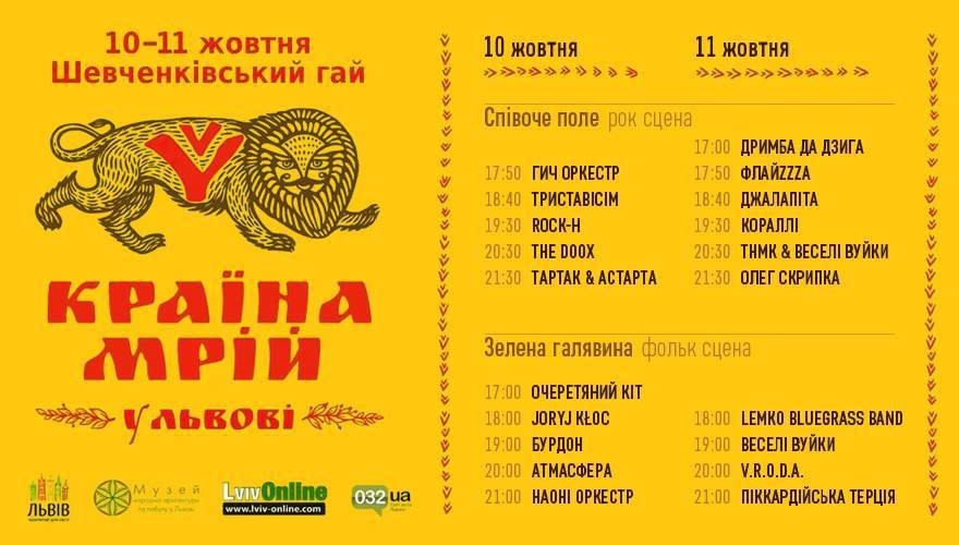 Завтра у Львові стартує фестиваль «Країна мрій»