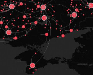 Історки створили мапу, яка висвітлює поширення Україною мережі ОУН Фото: texty.org.ua