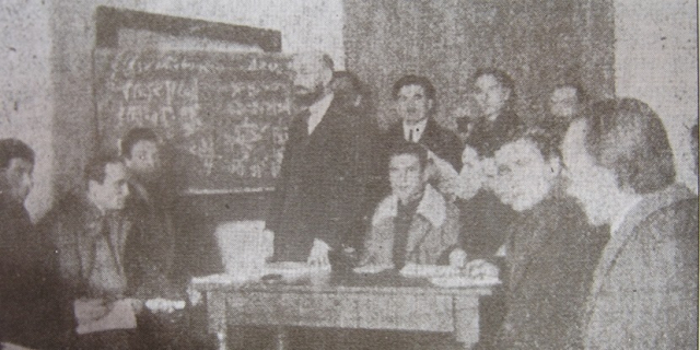 На фото: виклади проф. Чайківського на математично-філософському відділі, 15 березня 1923 року.
