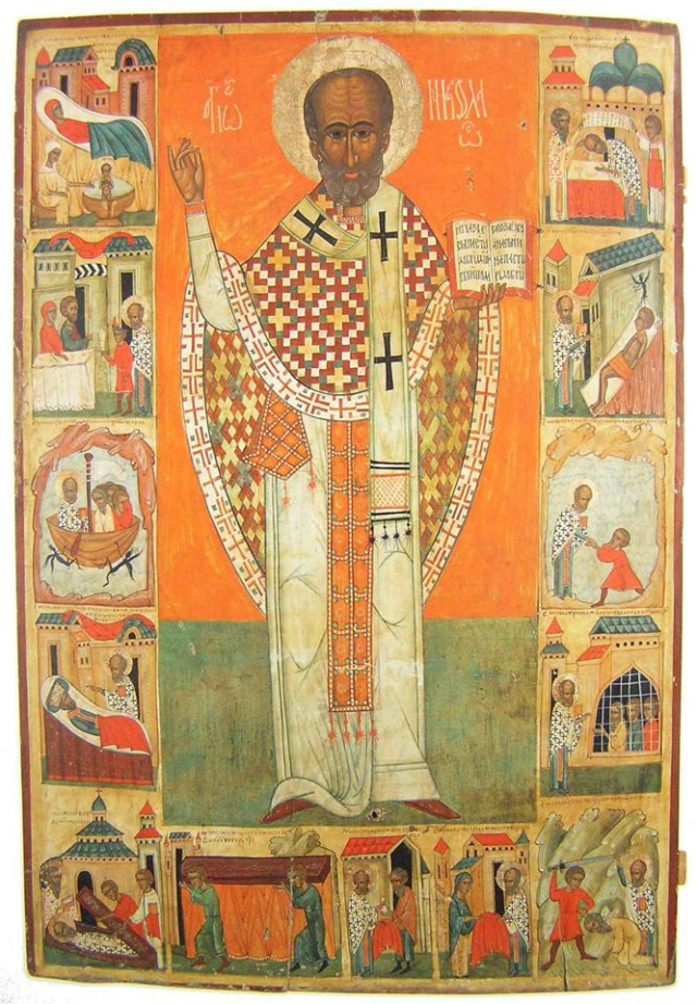 Житійна ікона Святого Миколая зі с. Горлиці, що на Лемківщині, яка датується ІІ половиною XV ст.