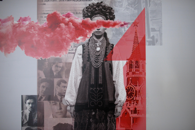 Виставка цифрового плакату та колажу «Червоний терор. Пам’ятаємо». Фото: Гал-інфо