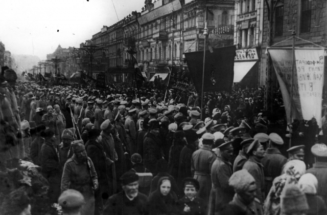 Маніфестація на Хрещатику, лютий-березень 1917 р.