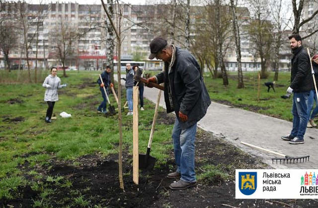 Під час толоки у парках Львова висадили 72 дерева та 40 кущів