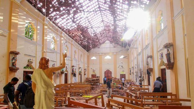 Пошкоджена церква святого Себастьяна в Негомбо. Фото: Reuters