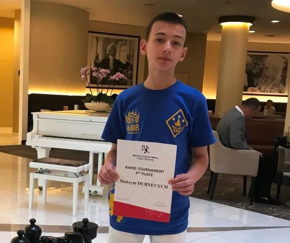 Юний львівський шахіст Максим Дубневич здобув "бронзу" на Міжнародному турнірі в Чехії