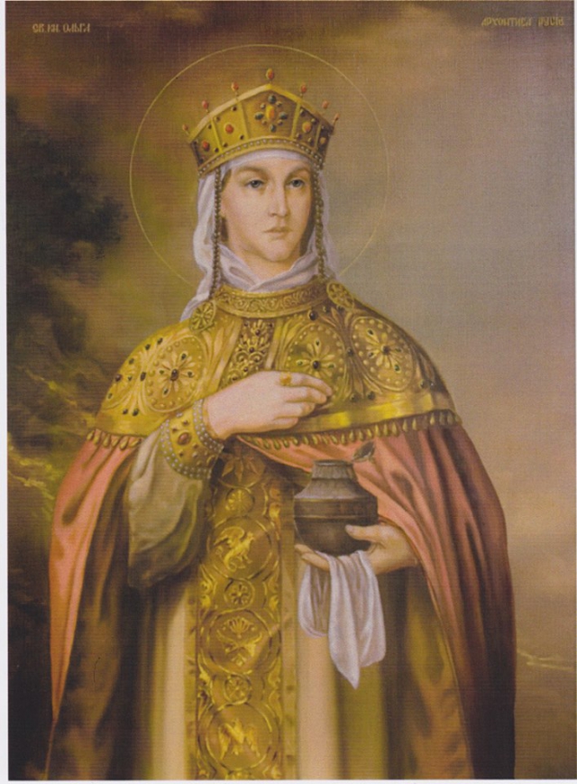 Ікона-портрет святої рівноапостольної княгині Ольги пензля художника Семена Панпушина 2007 р.