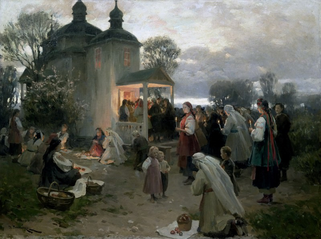 Микола Пимоненко. Великодня утреня. 1891.
