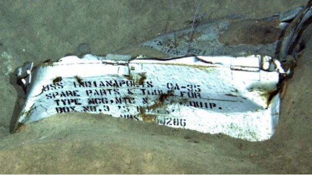 На деяких фрагментах збереглася назва корабля "Індіанаполіс CA-35. Це допомогло впізнати корабель.