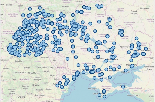 Інтерактивна карта отримувачів гуманітарної допомоги