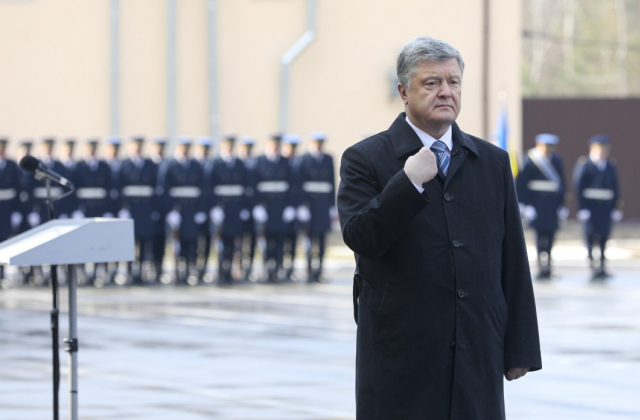 Петро Порошенко під час урочистих заходів з нагоди відзначення 5-ї річниці Національної гвардії України