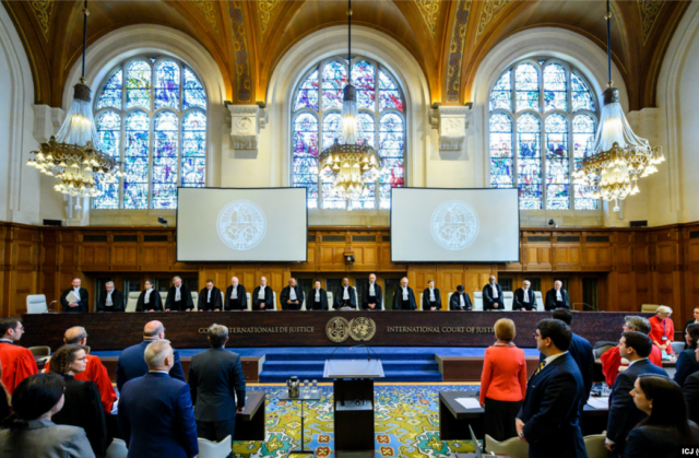 Одне зі слухань справи в Міжнародному суді. Палац миру, Гаага, 4 червня 2019 року