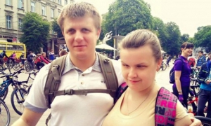 Володимир Пиріг разом із своєю дівчиною Катериною.