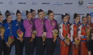 Стоп-кадр з відео Ukrainian Rhythmic Gymnastics Federation