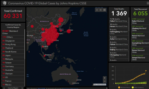 Скріншот з сервісу для відстеження поширення коронавірусу від Центру системних досліджень