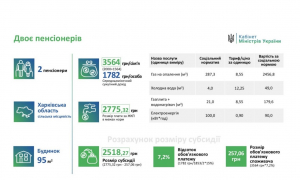 Приклади розрахунків субсидії