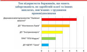 Топ-5 підприємств боржників Львівської області