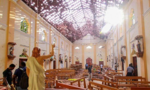 Пошкоджена церква святого Себастьяна в Негомбо. Фото: Reuters