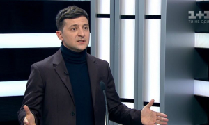 Володимир Зеленський під час інтерв’ю для телеканалу 1+1 від 24 березня 2019 р.