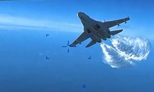 Фото: з відео Міноборони США щодо знищення дрона MQ-9